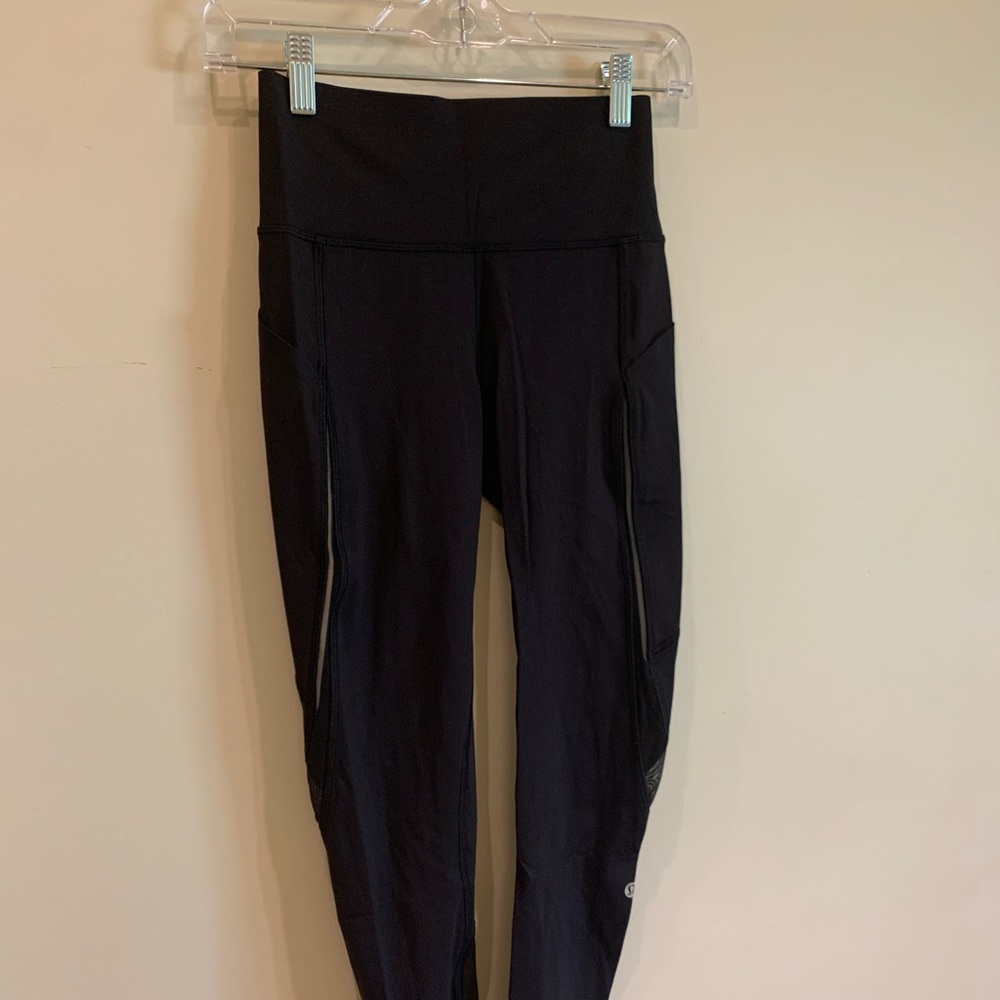 lululemon athletica Black High-Waist Leggings with Side Pockets